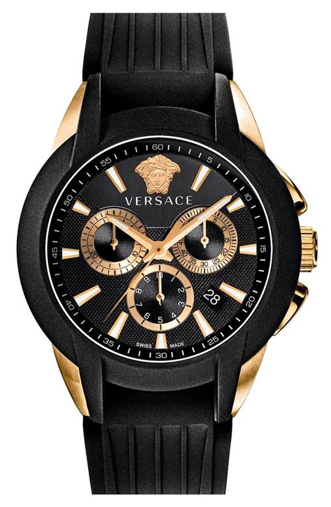 versace character chrono rubber strap